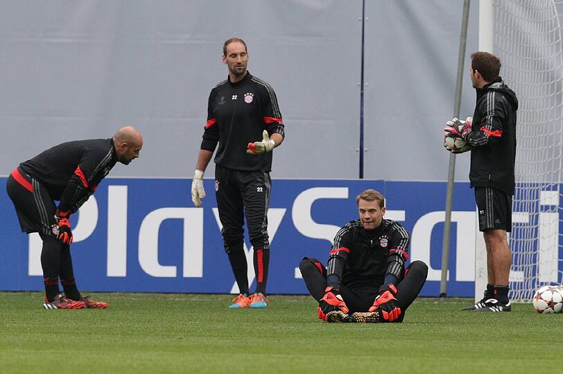 Bilder: Der FC Bayern beim Abschlusstraining in Moskau.
