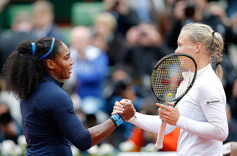 Würdige Gegnerin: Kiki Bertens (r.) musste sich im Halbfinale Serena Williams nur knapp geschlagen geben.