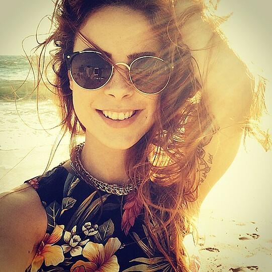 Und noch ein Sommer-Selfie von Lena vom Venice-Beach: "Perfektes Ende des Tages! #beach #venice"