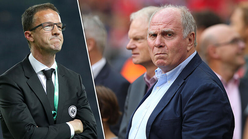 Bundesliga-Größen unter sich: Fredi Bobic (li.) und Uli Hoeneß.