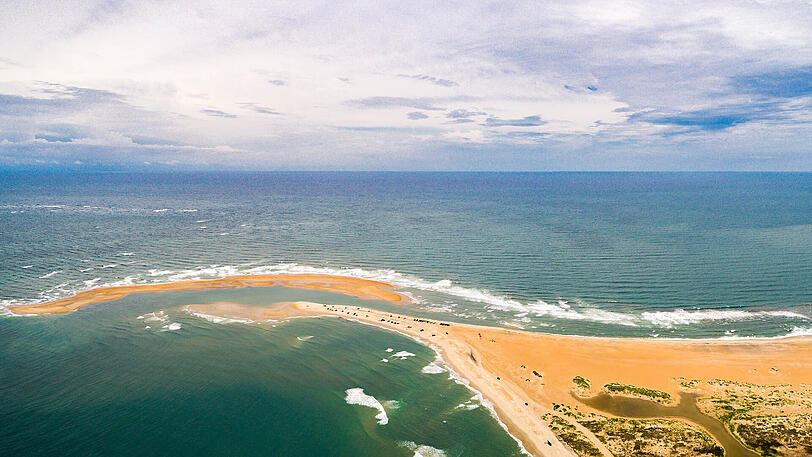 Eine kleine Insel vor der Küste des US-Bundesstaats North Carolina , die quasi über Nacht entstanden ist.