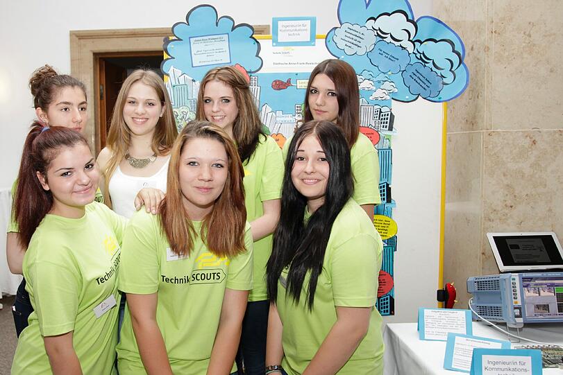 Das Team der Anne-Frank-Realschule, München hatte beim Wettbewerb Technik-Scouts den 1. Platz.