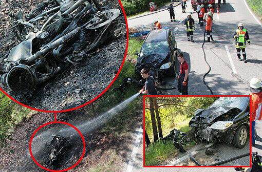 Ein junger Motorradler ist auf der B 20 bei Neuhaus ums Leben gekommen. Die schockierenden Bilder des Unfalls...