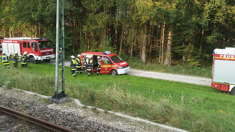 Bis zu sieben Einsatzfahrzeuge der Feuerwehr sind im Einsatz.