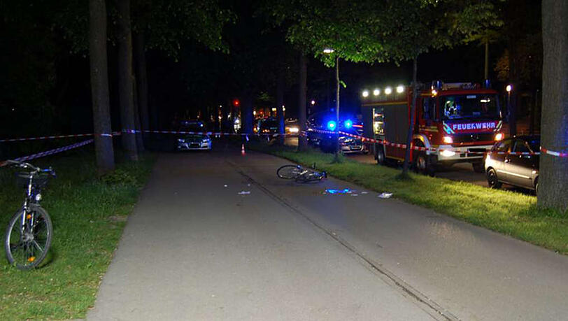 28. Mai 2013: Nach der Tat ist der Bereich abgesperrt. Domenicos Fahrrad liegt da noch da.