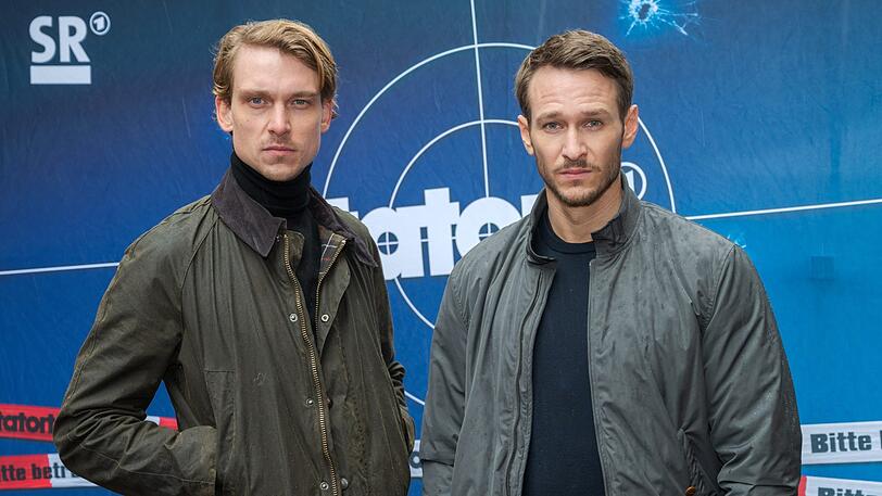 Die "Tatort"-Kommissare aus Saarbrücken: Daniel Sträßer als Hauptkommissar Adam Schürk und Vladimir Burlakov als Hauptkommissar Leo Hölzer.