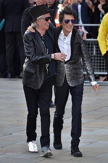 Sowohl Keith Richards als auch Ronnie Wood waren bester Laune