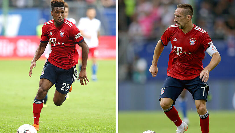 Kingsley Coman und Franck Ribéry. Kingsley Coman und Franck Ribéry.