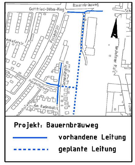 Während der Bauarbeiten am Wassernetz kann im Bauernbräuweg nicht geparkt werden.