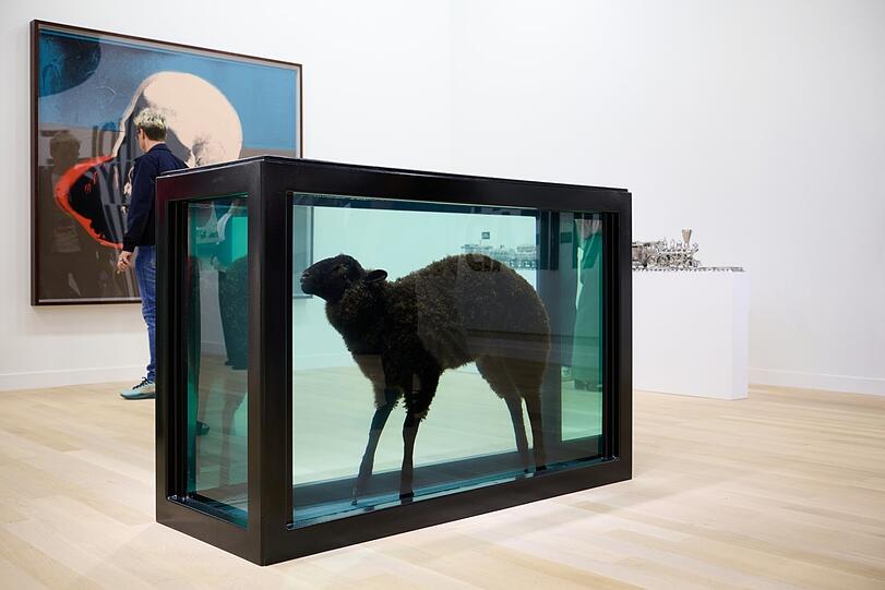Bei Gagosian ist ein schwarzes Schaf von Damien Hirst im Angebot - für 3 Millionen Dollar. Bei Gagosian ist ein schwarzes Schaf von Damien Hirst im Angebot - für 3 Millionen Dollar.
