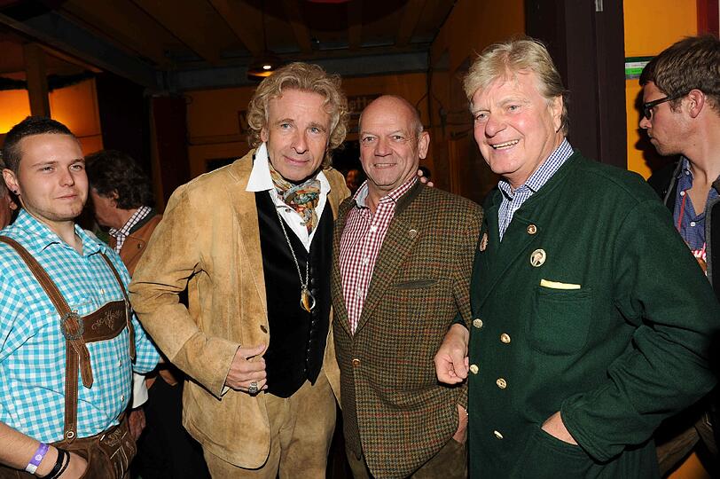 Thomas Gottschalk mit Joachim Hunold und Viktor Erdmann