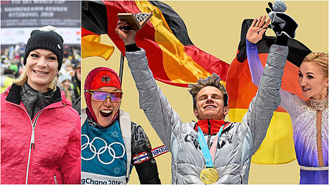 Die einstige Ski-Queen Maria Höfl-Riesch freut sich über den Goldregen unter anderem durch Biathletin Laura Dahlmeier, Skispringer Andreas Wellinger und Eiskunstläuferin Aljona Savchenko.