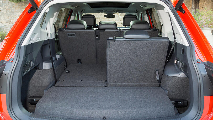 Der Kofferraum des Tiguan Allspace ist riesig, gut nutzbar und komplett variabel.