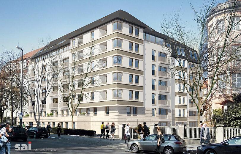 So soll das Haus mit den 58 exklusiven Eigentumswohnungen einmal aussehen.