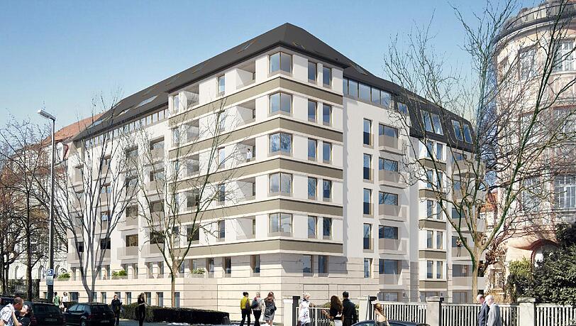 So soll das Haus mit den 58 exklusiven Eigentumswohnungen einmal aussehen. So soll das Haus mit den 58 exklusiven Eigentumswohnungen einmal aussehen.