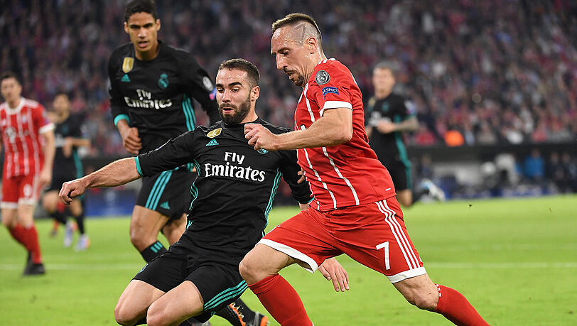 Selten zu bremsen: Franck Ribéry vom FC Bayern (re.), hier im Duell gegen Real Madrid.