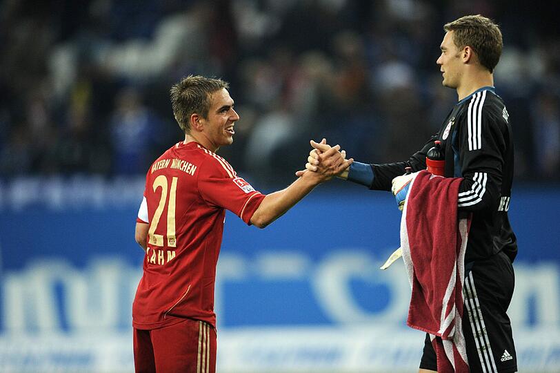 Das Jahr 2011 war nicht ganz einfach für diese beiden Herren, dennoch fällt ihr Fazit generell positiv aus: Philipp Lahm (l.) und Manuel Neuer.
