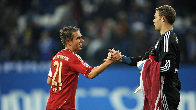 Das Jahr 2011 war nicht ganz einfach für diese beiden Herren, dennoch fällt ihr Fazit generell positiv aus: Philipp Lahm (l.) und Manuel Neuer. Das Jahr 2011 war nicht ganz einfach für diese beiden Herren, dennoch fällt ihr Fazit generell positiv aus: Philipp Lahm (l.) und Manuel Neuer.