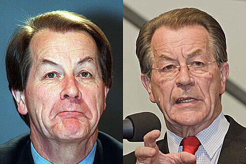 Elf Jahre an der Macht haben tiefe Spuren in seinem Gesicht  hinterlassen: Franz Müntefering 1998 und 2009.