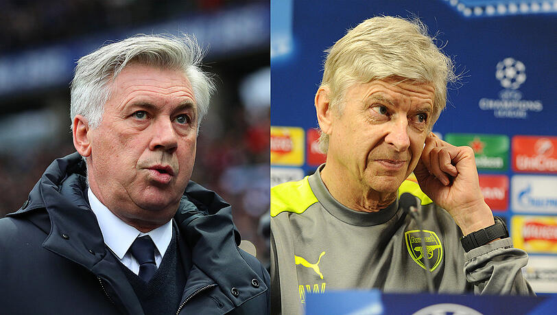 Stehen sich morgen in der Champions League gegenüber: Carlo Ancelotti und Arsene Wenger.