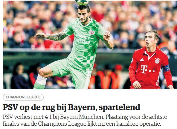 NRC Handelsblad: "Der PSV auf dem Rücken der Bayern"
