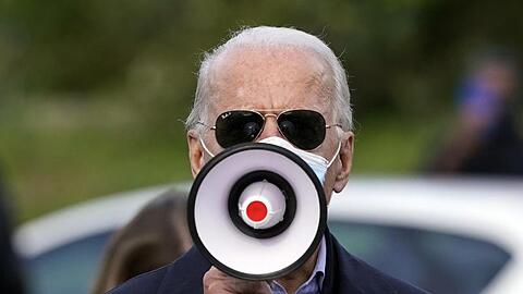 Joe Biden bei einem Zwischenstopp in Philadelphia.