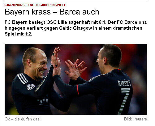 Internationale Stimmen: Bayern gegen Lille: Die Pressestimmen - FC Bayern - Abendzeitung München
