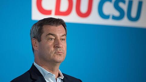 Bayerns Ministerpräsident Markus Söder bei einer Pressekonferenz Ende August.