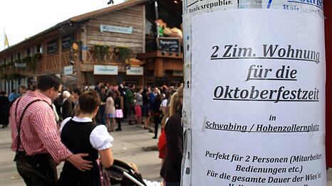 W&auml;hrend der Wiesn-Zeit bieten viele M&uuml;nchner ein Zimmer oder ihre Wohnung zur Untermiete an.