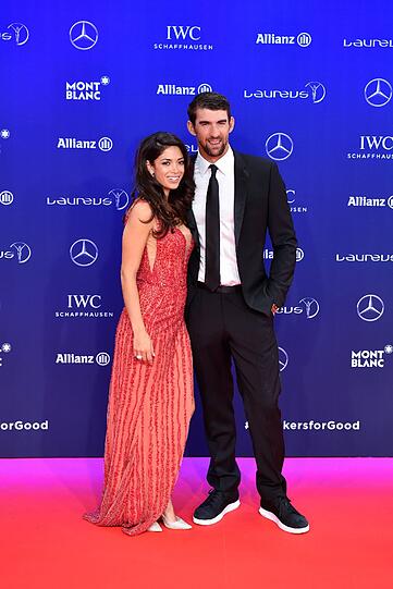 Schwimmer Michael Phelps und Ehefrau Nicole dürfen sich 2018 erneut auf ein Baby freuen. Sohn Boomer Robert kam im Mai 2016 zur Welt.