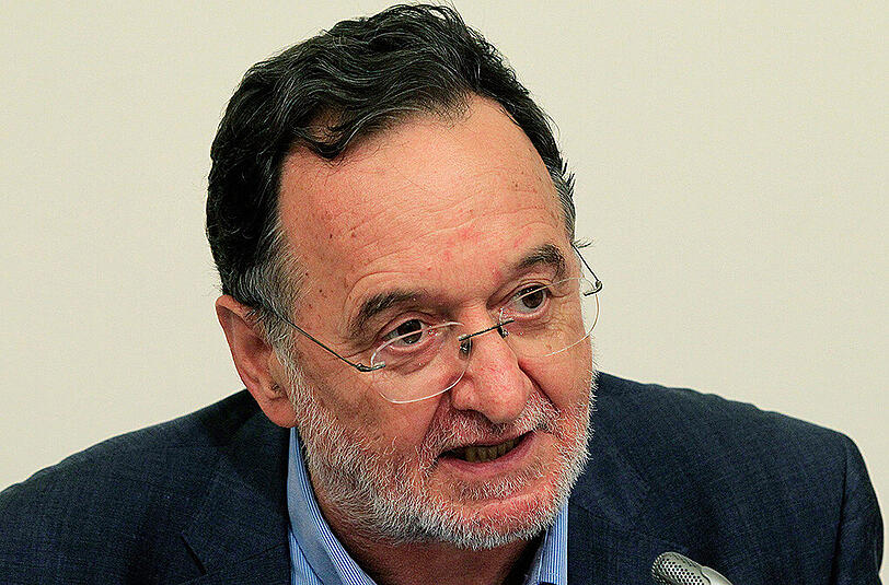 Panagiotis Lafazanis, Chef der sogenannten Syriza-Rebellen, des ehemaligen linken Flügels der Regierungspartei, der sich abgespalten und unter dem Namen Volkseinheit (LAE) eine eigene Parlamentsgruppe gebildet hat.