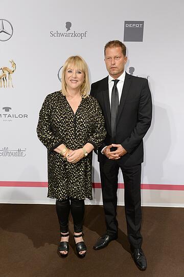 "Bunte"-Chefin Patricia Riekel und Schauspieler Til Schweiger.