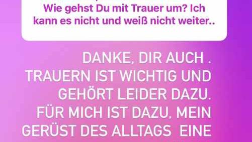 Nach dem Tod von Natascha Ochsenknechts Bruder will ein Fan wissen, wie die Unternehmerin mit dem Verlust umgeht. Nach dem Tod von Natascha Ochsenknechts Bruder will ein Fan wissen, wie die Unternehmerin mit dem Verlust umgeht.