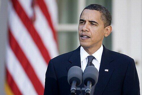 US-Präsident Barack Obama bei seiner Reaktion auf die Auszeichnung
