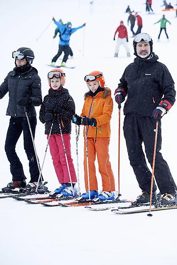 Die spanische Königsfamilie verbrachte ihren Ski-Urlaub in Candanchu Astun