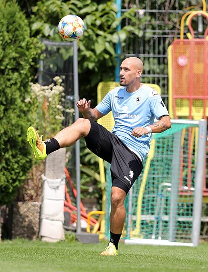 Timo Gebhart machte bei seiner ersten Trainingseinheit nach seiner Rückkehr zum TSV 1860 einen austrainierten Eindruck.