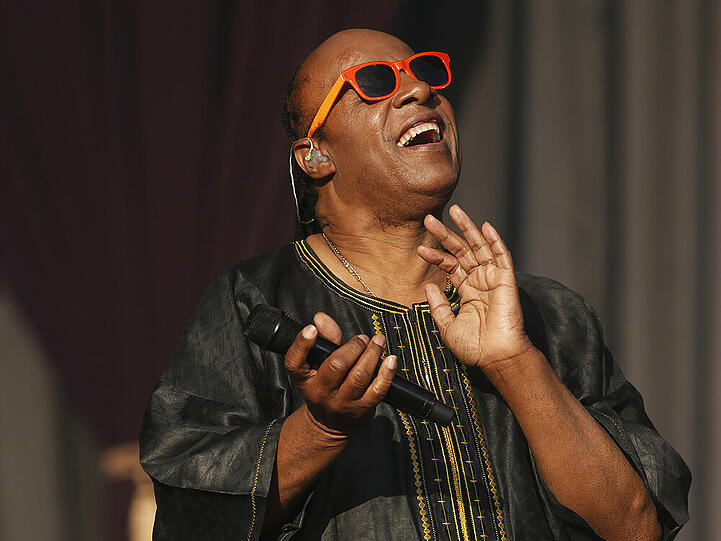 Stevie Wonder bei einer Performance auf einem Londoner Festival