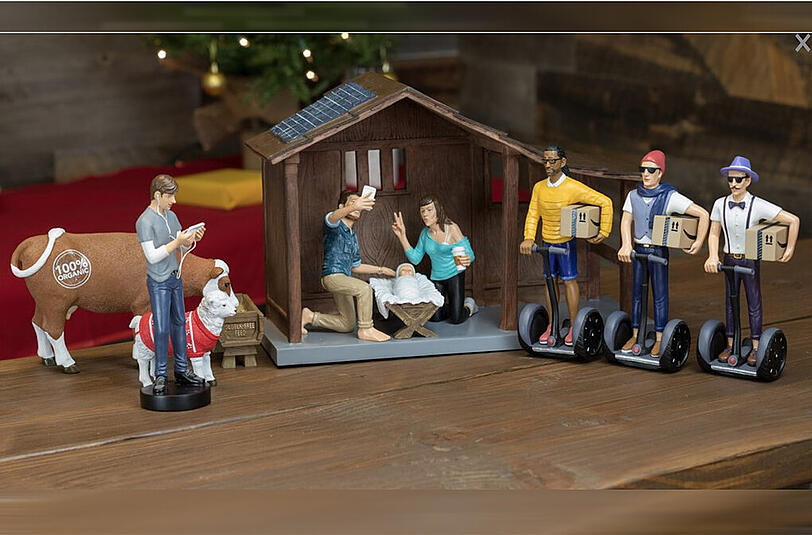 So könnte es also aussehen, wenn die Weihnachtsgeschichte im Jahr 2016 spielen würde.