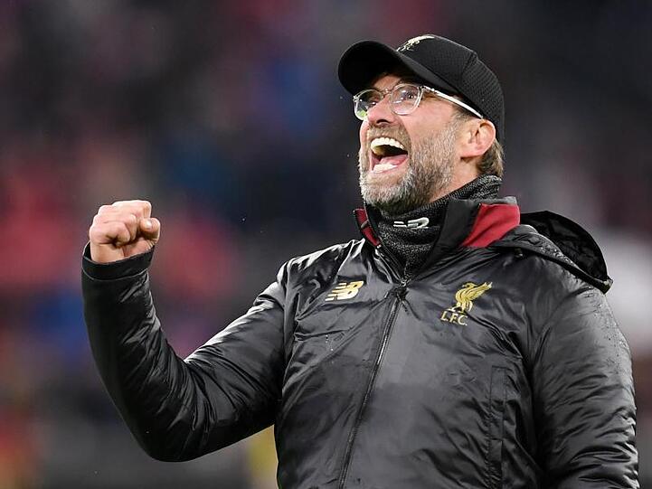 Liverpool-Trainer Jürgen Klopp jubelt nach dem Sieg beim FC Bayern.