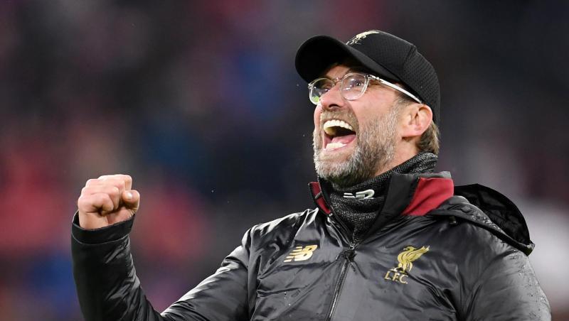 Liverpool-Trainer Jürgen Klopp jubelt nach dem Sieg beim FC Bayern. Liverpool-Trainer Jürgen Klopp jubelt nach dem Sieg beim FC Bayern.