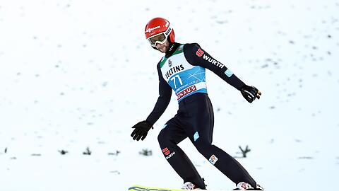 Markus Eisenbichler nach seinem Qualifikationssprung.