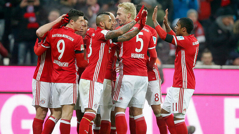 Grund zum Jubeln: die Bayern gehen als Tabellenerster in die Winterpause.