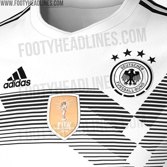 Klassisch in Schwarz-Weiß: Das mögliche Heim-Trikot der DFB-Elf bei der WM 2018.