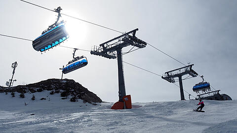Das Skigebiet Sudelfeld über Bayrischzell.
