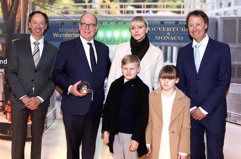 Frederik Braun, Fürst Albert und Fürstin Charlène von Monaco mit Kindern Erbprinz Jacques und Prinzessin Gabriella