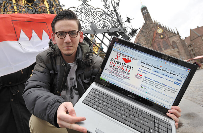Mit 100.000 fränkischen Gesichtern will Patrick Robert Coyle an die Spitze - nämlich ins Guinnessbuch der Rekorde.