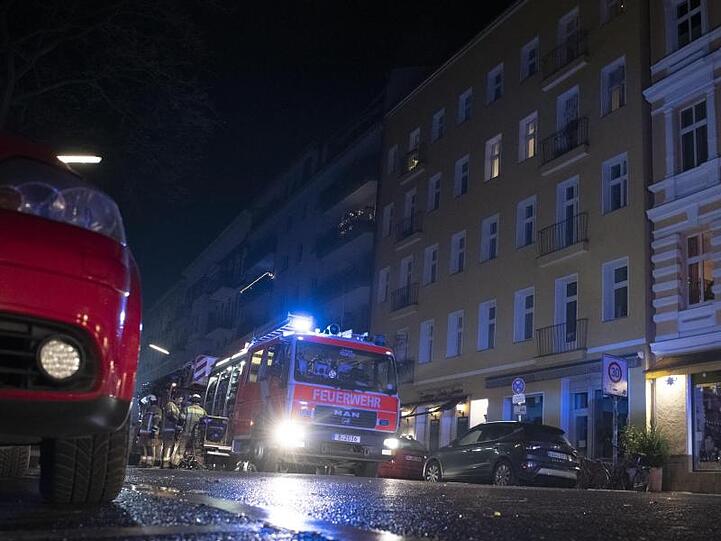 Feuerwehreinsatz in Berlin-Schöneberg.
