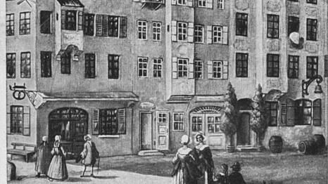 Die Keimzelle: Das Brauhaus zum Hacker in der Sendlinger Stra&szlig;e, Ecke Hackenstra&szlig;e, wie&rsquo;s 1517 ausgesehen hat.
