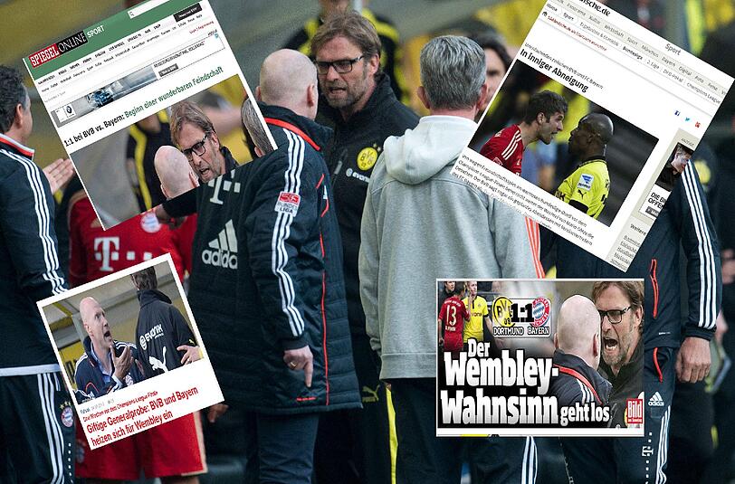 Sportlich zwar unbedeutend, aber denoch hoch brisant! So sah die deutsche Presse das hitzige Bundesliga-Duell zwischen den CL-Finalgegnern Dortmund und Bayern.