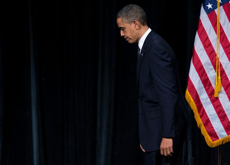 Obama war nach Connecticut gekommen um an der Trauerfeier in Newtown teilzunehmen.